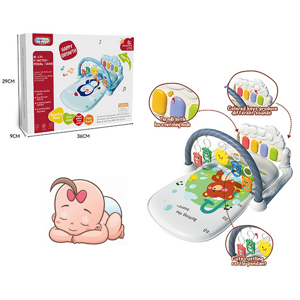 GIMNASIO ALFOMBRA PARA BEBE CON PIANO
