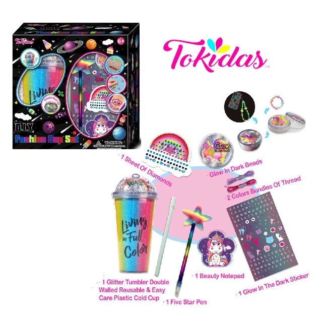 VASO CON LAPIZ Y ACCESORIOS